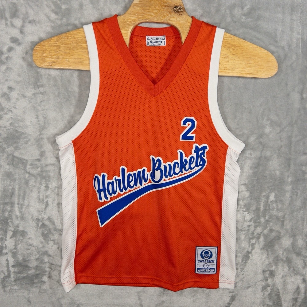 Harlem Buckets Uncle Drew #2 Orange Basketball Jersey Mens Small